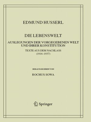 cover image of Die Lebenswelt